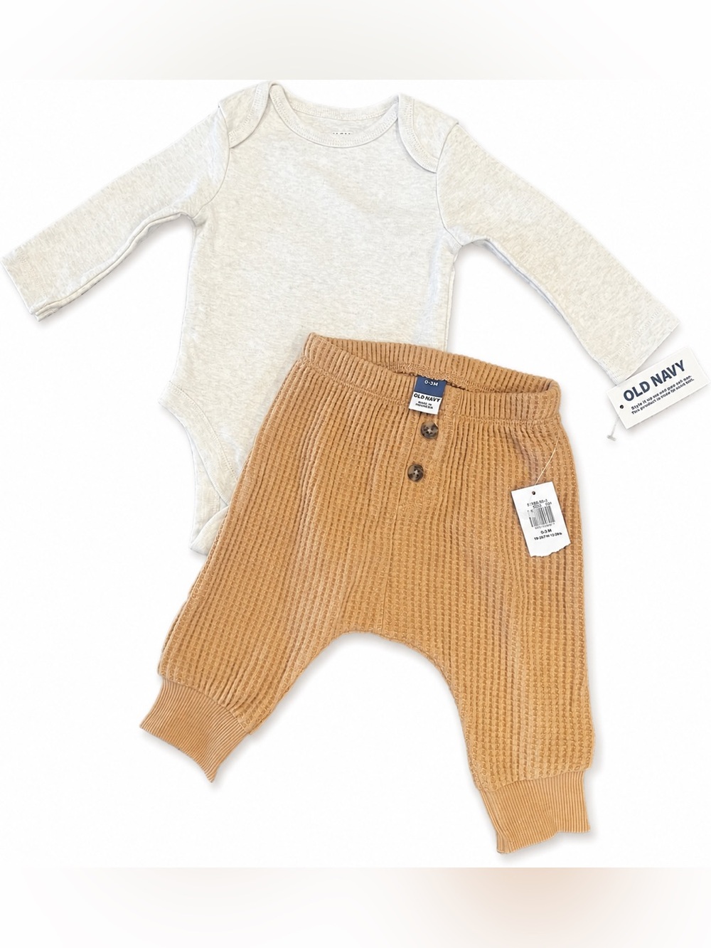 Old Navy Baby Outfit Set Tan 0–3 Months NWT